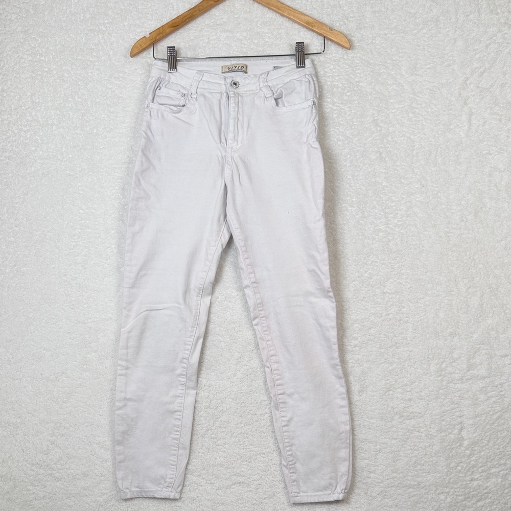 Vivid White Denim Women's Jeans Small